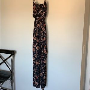 Spaghetti strap and open back jumpsuit